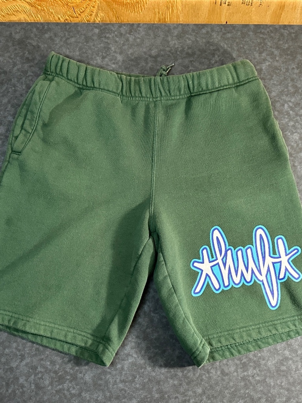 HUF Landmark Fleece Green Sweat Shorts Size Medium